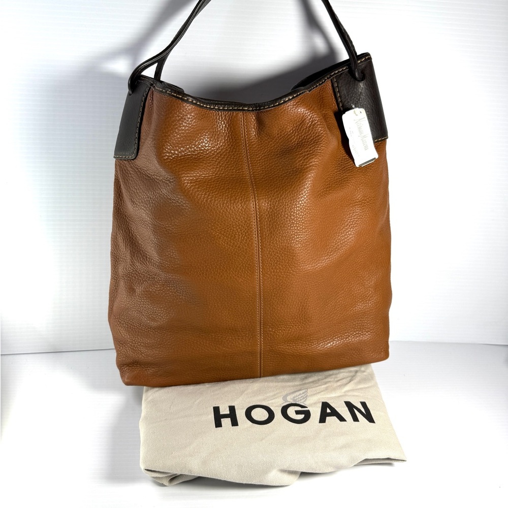 Hogan Tan Leather Shoulder Bag
